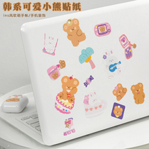 Korean teas wind stickers Small Bear Cute Teenage Girl Hearts Handbooks Ben Baking phone Decorative Material Adhesive Sticker