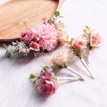 Mori Korean bride simulation flower headgear set hair accessories starry flowers wedding floral headdress holiday accessories