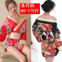 Gats New Sleepwear Big Code Fat Mm Sexy Women Print Day Style Spice kimono Kimono Passion Suit Bathrobe