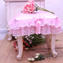 Rose lace pink satin dust stool cover bedside table cloth tablecloth dressing table cover