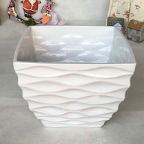 Resin material Trapezoidal Flower Pots Silk Screen Flower Material Flower flower basket vase Vase Fields Garden Style