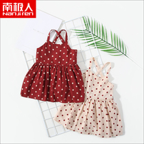 South Pole Child Clothing Children Girl girl Liondress Baby baby Podot hanging band Skirt Slim Princess Summer Thin