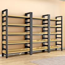 Bookshelves landing minimalist steel wood shelving multilayer storage racks Home living room leaning against wall shelves Easy reading shelf