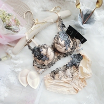 Micisty Mei Xi Di official website sexy embroidery collocated bra soft steel ring water soluble lace gathering bra