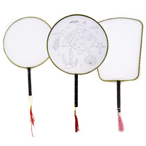 Kindergarten dance performance Ancient style group fan painting Hand painting painting Graffiti material package Children diy fan blank painting