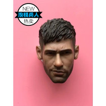 Sports star Football superstar Barcelona Neymar head carving soldier man 1 6 model spot (batch)