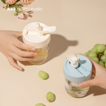 Adults Accompanying Cups Coffee Cups Students Children Kids With Straws Drinking Water Cups Men And Women Summer Plastic With Hand Cups