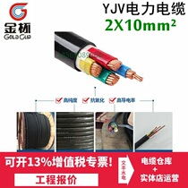 Gold cup cable YJV2 core 10 squared outdoor pure copper wire engineering power cable wire copper core national standard cable