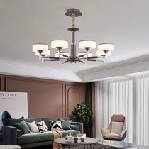 Nordic living room chandelier Simple atmosphere Bedroom dining room Three-tone light led atmosphere Home light luxury post-modern
