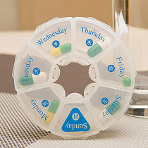 Japan imported travel medicine box large portable 7 days a week split mini portable medicine box sealed storage box