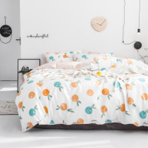  100% cotton pure cotton four-piece set 1 5m1 8m twill printed bed sheet 4-piece bed sheet duvet cover quilt cover Bedding