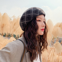 Beret female autumn and winter Korean version of Japanese Joker Hats wool Ying British painter hat literary retro Belle hat