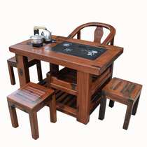 Old boat wooden tea table solid wood home small kung fu tea table leisure tea room tea table simple balcony small tea table