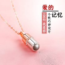 Love antidote trembles with my medicine you necklace 100 languages I love you small pill capsule pendant