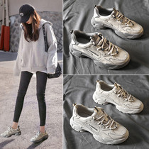 2020 spring new casual dad shoes womens ins trendy shoes lace-up shoes sneakers pine bottom womens shoes X0313