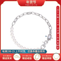 SANN STELLER three Miao chain stitching Pearl silver necklace female male choker neutral chicpath