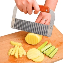 Wolf tooth knife potato cutting potato wave knife cutting flower knife pattern household corrugated slicer God potato Taro