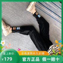 Tide Bala Girl Light Core Suede Casual Pants Autumn Winter 2021 New CUHK Children Thicken Plus Suede Warm Long Pants