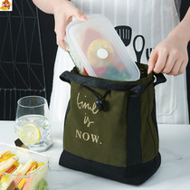  Lunch box bag portable female hand carry to work with rice bag insulation bag Korean version of the student lunch bag cute bento bag