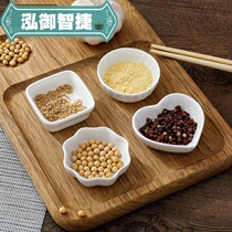 Small Square Dish Tetragonal Ceramic Stock Dish Kitchen Versatile Sauce Vinegar Seasoned Dish With Hot Pot Seasoning Small Saucer Soy Sauce Dish