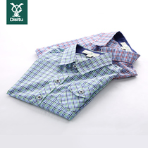 Boys shirt short sleeve 2020 new summer cotton childrens shirt summer Middle and Big Boy inch shirt