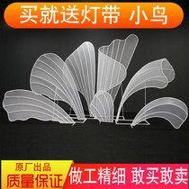New wedding props iron screen wedding stage sunshine film petals background decoration wedding feather background