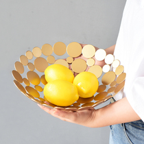 Nordic American modern European luxury living room metal creative home large fruit plate fruit basket home furnishings