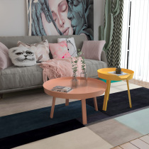 Nordic creative style furniture coffee table simple small apartment living room modern round side size coffee table combination