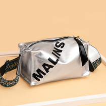 Stock Bag Baotou Layer Soft Leather Large Capacity 2022 New Korean Version Net Red Shaking Sound The Same Width Shoulder Strap Pop Sloping Satchel Bag