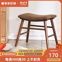 Fabric stool home makeup stool fashion shoe change stool simple modern footstool solid wood bench soft table stool