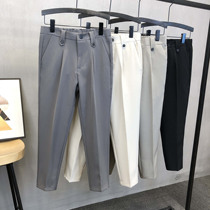 Senior sense nine-point small trousers mens slim feet small feet casual pants mens trend Joker business suit pants