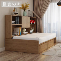 Modern simple tatami single double bed Multi-function 1 2 meters storage bed sofa bed small apartment customization