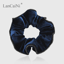 Hairband Hair Accessories Adult Korean Simple Pony Tail floral headdress Beaded Head Cord Hair Cord Rubber Band Velvet Cloth Female Head Jewelry