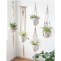 Nordic mesh hood Hanging Basin Creative Hanging Basket Plant Hooks Home room Living room Living Room Wall Woven Hanging Decorative Flowerpots