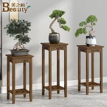 Flower Shelf Indoor Flower Terrace Flower-flower-room Landing Pendant-style chandelia antique flower Several Chinese-style Bamboo Flower Racks shelf