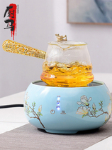 Kitchen Marge-Style Light Extravagant Steam Cooking Teapot Household Brief small number electric pottery stove Boiling Water Pot heat-resistant glass cooking tea