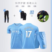 Manchester City Ronaldo Jersey 2021 22 Debrone long-sleeved football suit suit set for men and women adult children uniforms