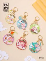 Jiumu Sundry Society Canned Pig LuLu Pig Lucky Turntable Metal Keychain Pendant Surprise Box Bag Ornament