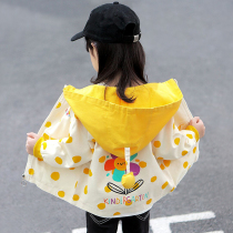 Girl coat spring and autumn foreign style 2021 new baby coat casual Spring Girl Fashion Spring Childrens trench coat