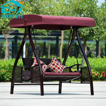 Outdoor swing hanging chair Garden Garden Garden rocking chair villa balcony rattan chair adult leisure hanging basket hammock Outdoor