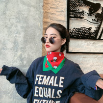 Christmas wind headscarf hiphop hip hop sweat-absorbing headband ins female hip-hop headband sports hair band Mens net red hair accessories