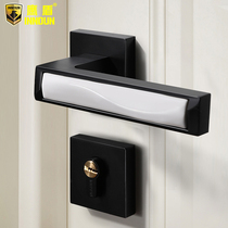 Eagle shield bedroom door lock indoor Nordic silent door lock modern simple solid wood door lock yellow bronze American door lock