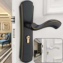  European-style indoor bedroom door lock Household silent door handle Wooden door lock Universal American mechanical door lock