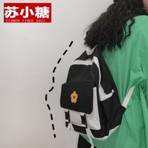 School bag female ins Wind Hyuna small flower backpack campus junior high school girl Japanese schoolbag female Korean version of high school tide