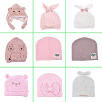 Rabbi baby hat autumn and winter newborn pullover cotton hat baby New thick BB hat windproof warm new new