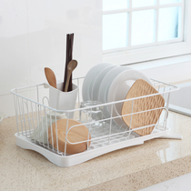 Kitchen shelf supplies utensils drying washing and draining bowl rack cupboard dishes dishes chopsticks knife storage box tableware rack