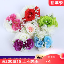 Cloth flower clip background gauze veil clip wishing pavilion four corner pavilion flower clip background clip wedding supplies props Flower