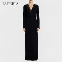 LA PERLA Ladies AMELIA collection pajamas luxury comfortable long dressing gown V collar sexy