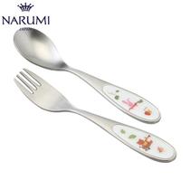 Japan NARUMI NarumiLets eat together Childrens meal spoon fork set childrens tableware