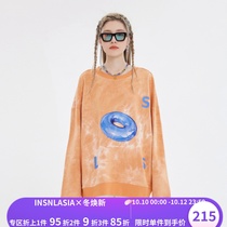 INSNLASIA original tie-dye retro donut sweater tide brand mens and womens hip-hop pullover top